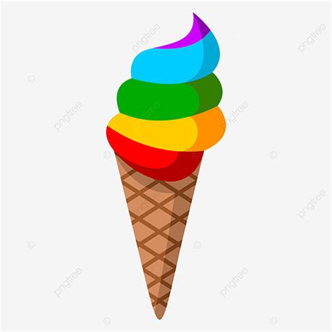 Ice Cream Cone Clipart Vector, Rainbow Ice Cream Cone Vector ...