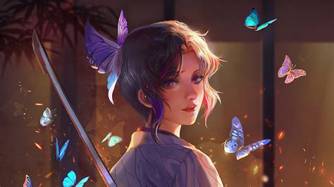 Butterfly On Fire Shinobu Kocho Fan Art Wallpaper,HD Artist Wallpapers ...