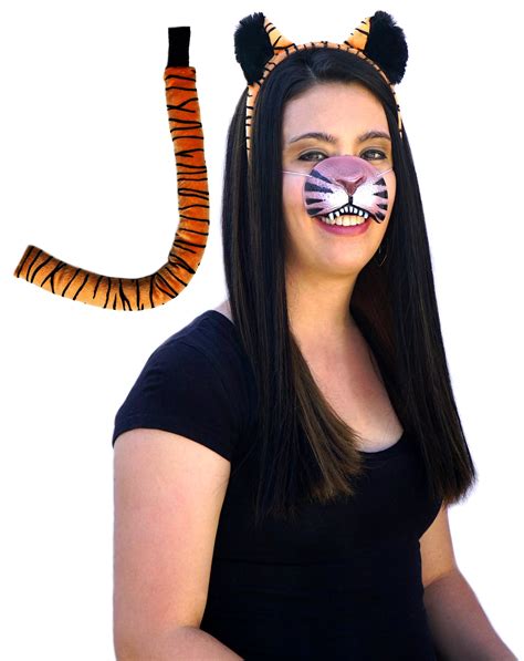 Tiger Ears, Tail, Nose Costume Kit Accessories Set - Walmart.com