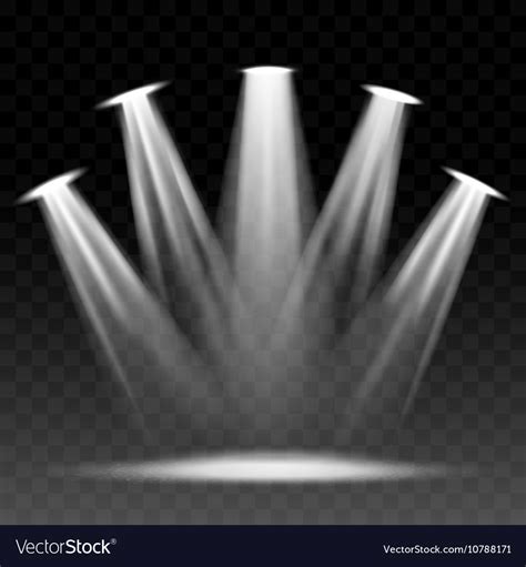 Searchlight illuminated scene Royalty Free Vector Image