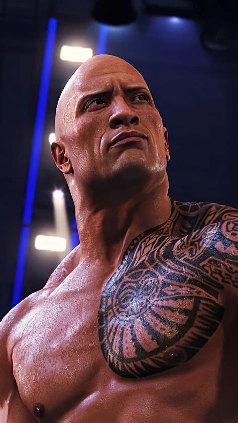 WWE 2K22 The Rock 4K #9521f Wallpaper iPhone Phone