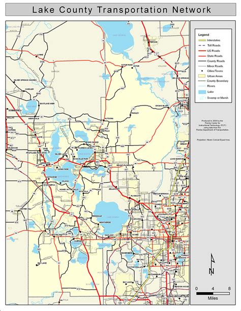 Lake County Road Network- Color, 2009