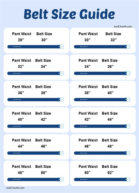 Belt Size Chart for Ladies & Gents Conversion Guide