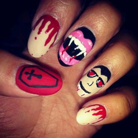 Vampire nails | Nail designs, Nails, Tumblr nail art