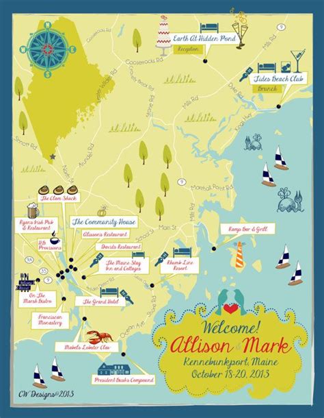 Kennebunkport Maine Map by cwdesigns2010 on Etsy cws-designs.com ...