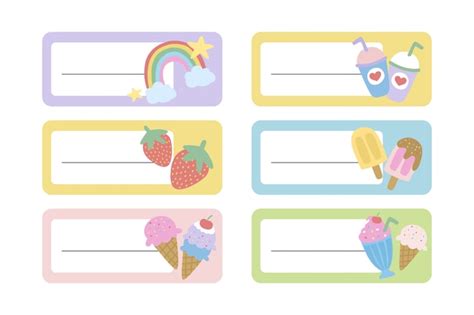 Free Vector | Hand drawn notebook label collection