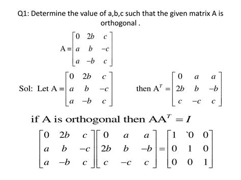 Orthogonal matrix - limfadreams