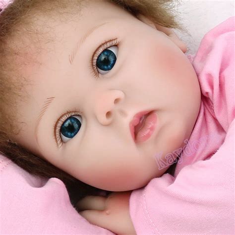 Realistic Reborn Baby Dolls Newborn Babies 22" Vinyl Silicone Girl Doll ...