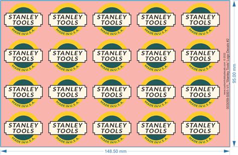 'Stanley Tools' Logo Decals #1 #2 - Water Decals | eBay