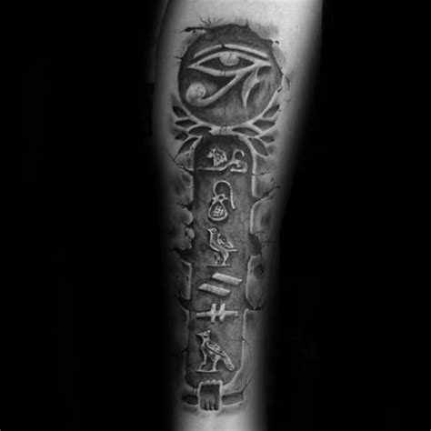 30 Hieroglyphics Tattoo Designs For Men - Ancient Egyptian Ink Ideas