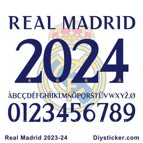 Real Madrid 2023-2024 Font Vector - Font Download