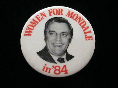 1984 Walter Mondale for President 2 1/4" Pinback Button Women For ...