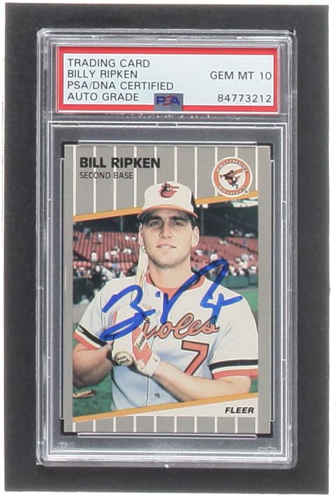 Billy Ripken Signed 1989 Fleer #616 F@#! FACE Error (PSA Encapsulated ...