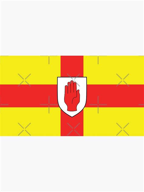 "Flag of Ulster, Red Hand Flag of Ulster" Sticker for Sale by ...