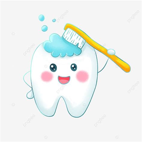 Tooth Brushing Clipart PNG Images, Hand Drawn Tooth Brushing ...