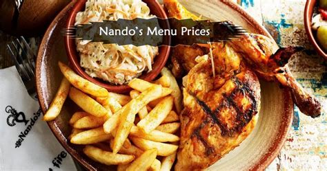 Nandos Menu Prices (Updated) - Regular, Catering Menu & Nutrition Info