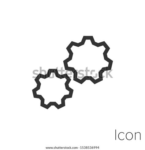 Icon Settings Black White Illustration Stock Vector (Royalty Free ...