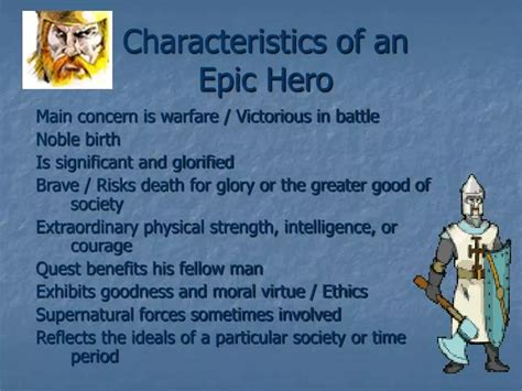 PPT - Characteristics of an Epic Hero PowerPoint Presentation, free ...