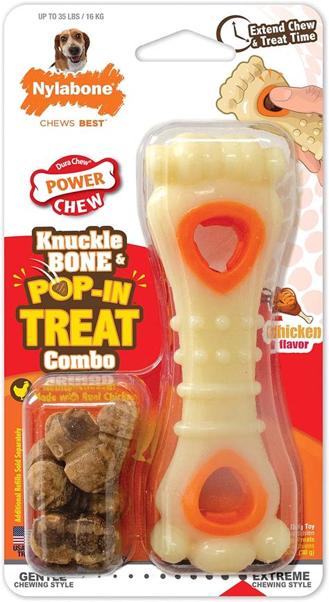 Nylabone Power Chew Souper Bone Pop-in Treat Toy with Treat Refills ...