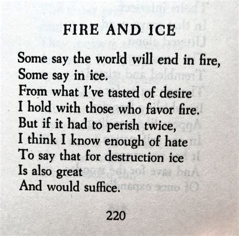 いろいろ fire and ice poem by robert frost 238193-Theme of poem fire and ...