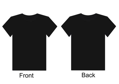 Front And Back Shirt Template