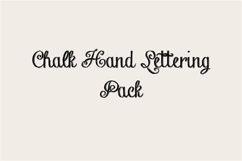 Chalk Hand Lettering Pack Font Free Download