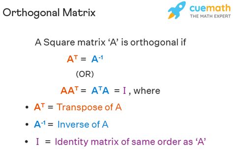 What is Orthogonal Matrix? Examples, Properties, Determinant