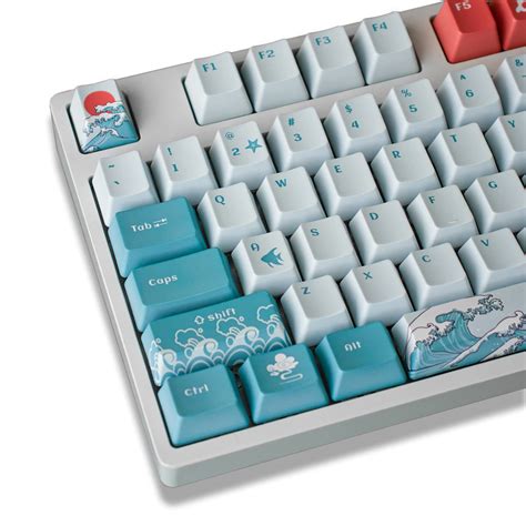 Buy Gliging Coral Sea Keycaps 108 PBT Heat Sublimation OEM Profile ...