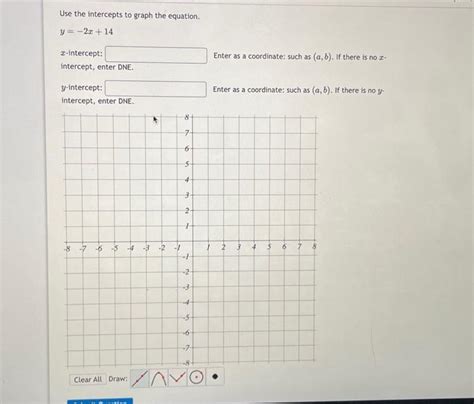 Solved Use the intercepts to graph the equation. y=−2x+14 | Chegg.com