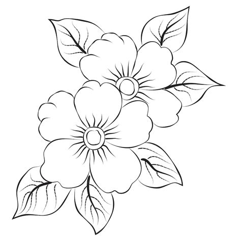 Premium Vector | Free Vector line art and hand drawing flower art black ...