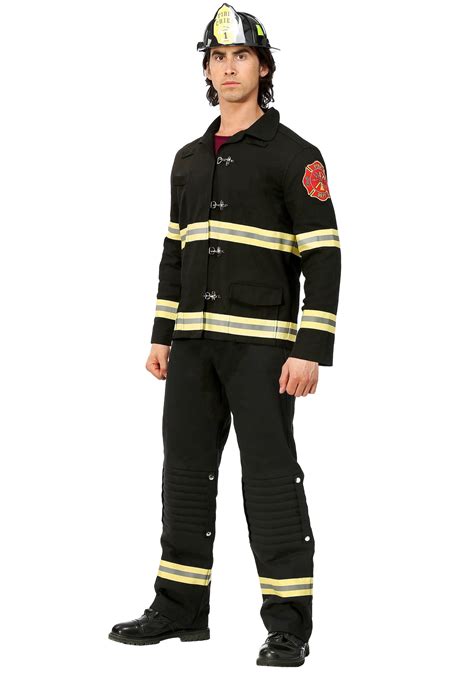 Men's Black Uniform Firefighter Costume - Walmart.com - Walmart.com