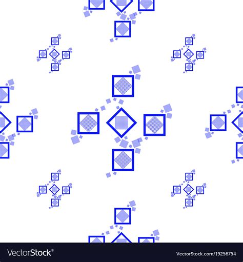 Blue square seamless pattern Royalty Free Vector Image