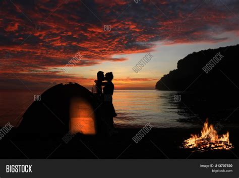 Silhouette Camping On Image & Photo (Free Trial) | Bigstock