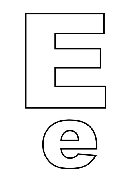 Letters and numbers - Letter E capital letters and lowercase