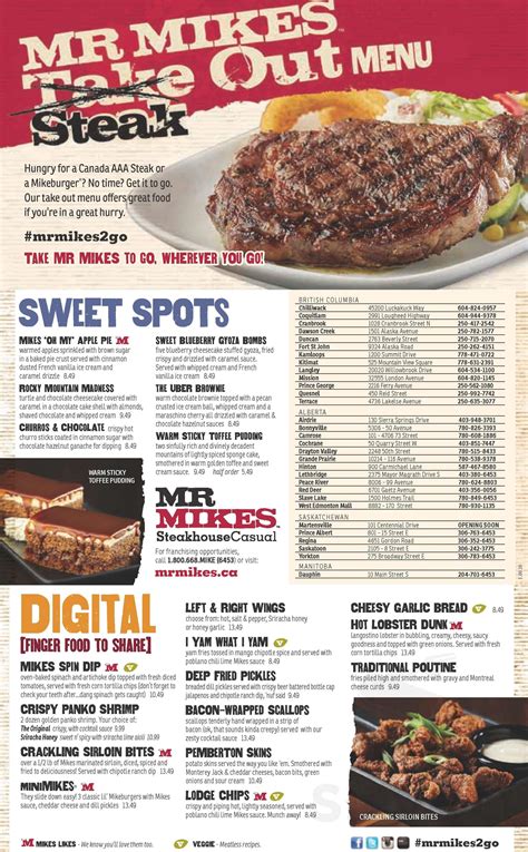 MR MIKES SteakhouseCasual menus in Prince George, British Columbia, Canada