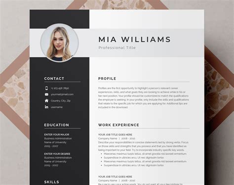 Paper Paper & Party Supplies Templates Professional resume Cv Design ...