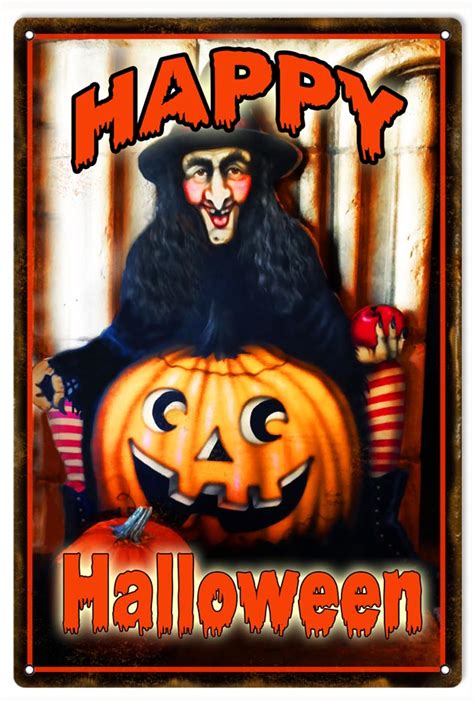 Reproduction Happy Halloween Sign - Reproduction Vintage Signs