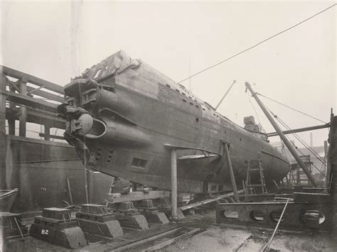 U-Boat 110, four bow Torpedo Tubes & hydroplane on port side. - a photo ...