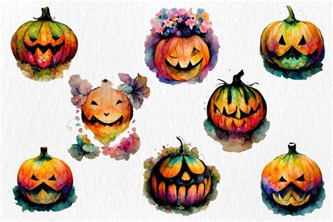 Watercolor Illustration Halloween By Maya Lagunova | TheHungryJPEG.com