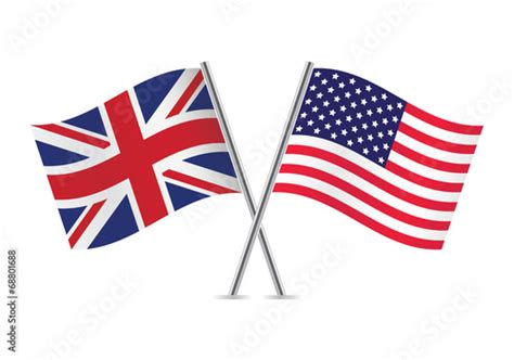 "British and American flags. Vector illustration." Stockfotos und ...