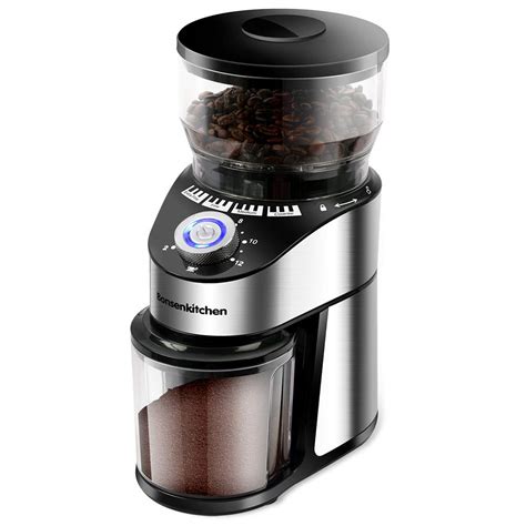 Automatic Conical Burr Coffee Grinder- Big Capacity, Stainless Steel ...