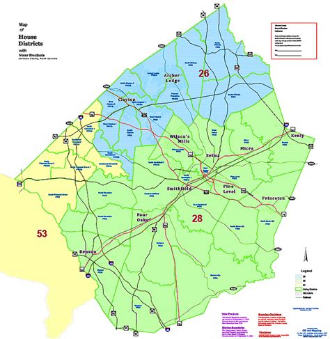 Johnston County Nc Map | Map Of West