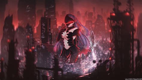 2732x768px | free download | HD wallpaper: Sakura Matou, cyberpunk, red ...