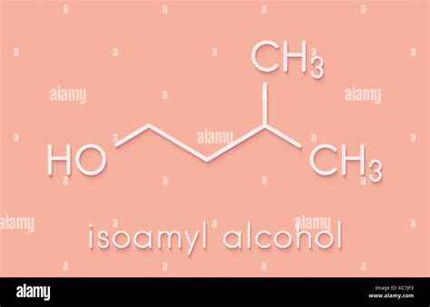 Isoamyl alcohol molecule. Skeletal formula Stock Photo - Alamy