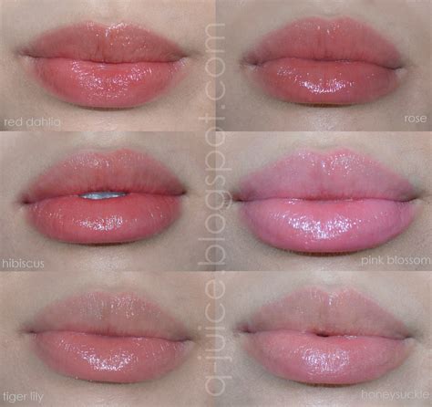 Jelly Q: Burt's Bees Tinted Lip Balm Swatches - #3 pink #5 Honeysuckle ...