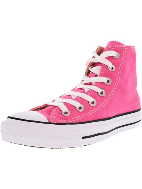 Converse Women's All Star Hi Pink High-Top Leather Fashion Sneaker - 5 ...