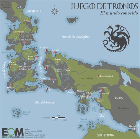 El mapa de Juego de Tronos - Mapas de El Orden Mundial - EOM