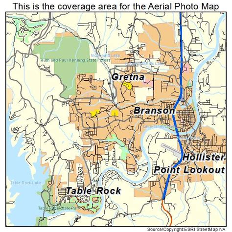 Aerial Photography Map of Branson, MO Missouri