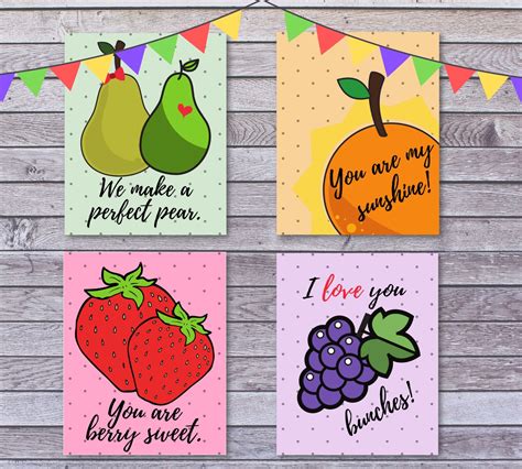 Fruit Wall Art Set of 4 INSTANT DOWNLOAD | Etsy