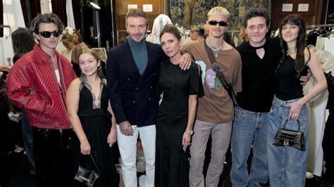 Beckham family unites to celebrate Victoria's Paris Fashion Week show ...